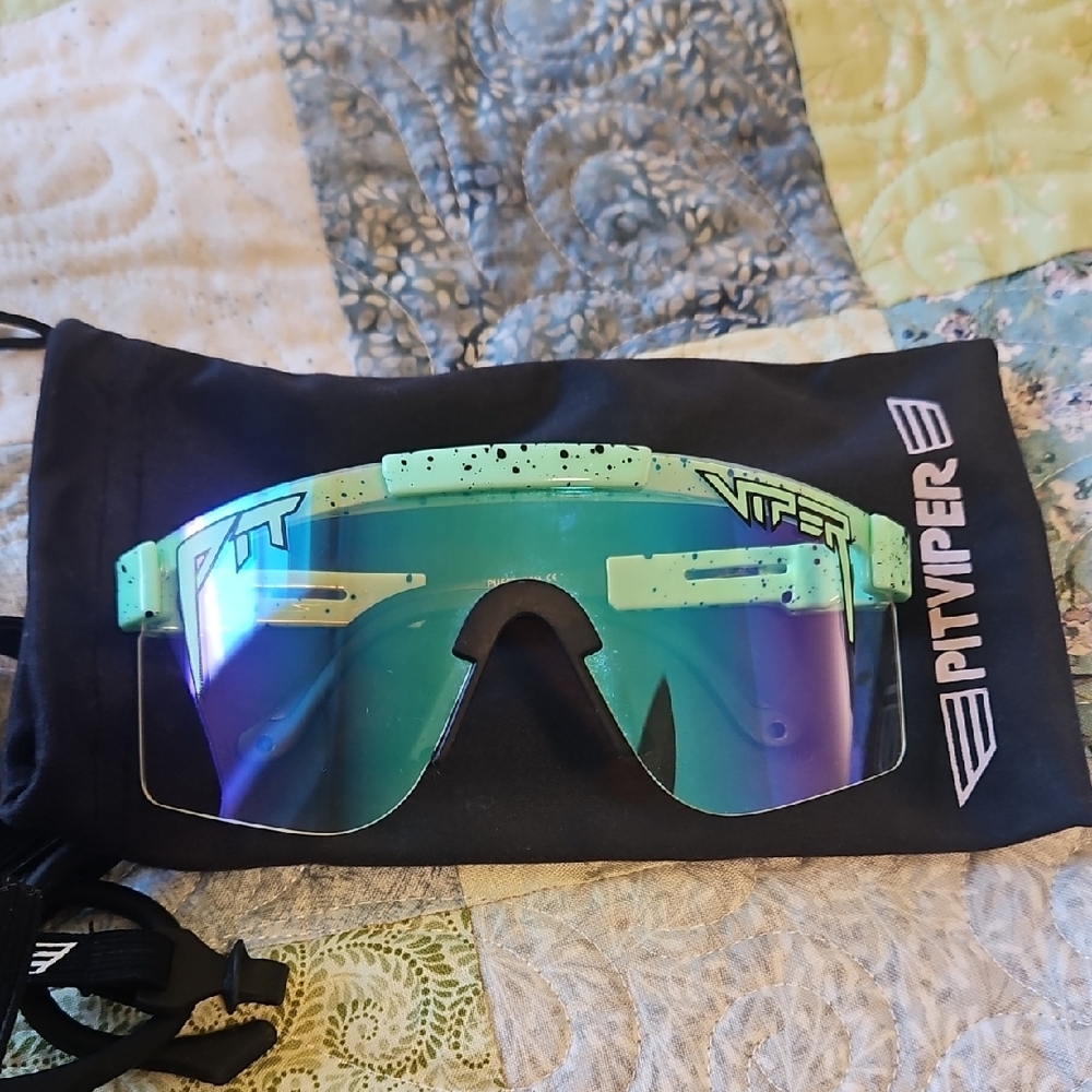 Pit Viper Sunglasses with Mint and Iridescent Lens